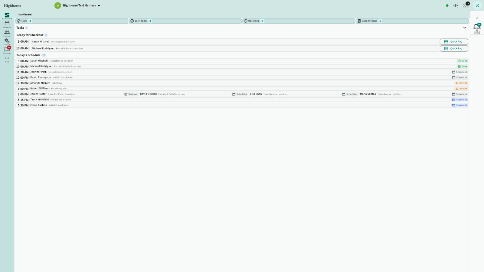 The dashboard at ultra-compact density and small text